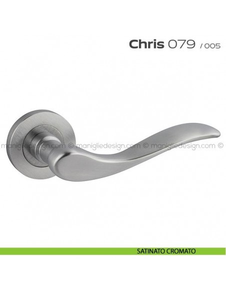 Maniglia per porta 079 Chris Reguitti satinato cromato