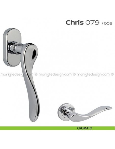 Maniglia per finestra martellina 079 Chris Reguitti cromato