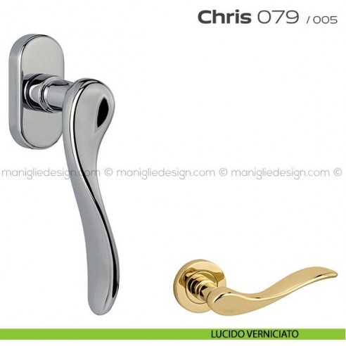 Maniglia per finestra martellina 079 Chris Reguitti lucido verniciato