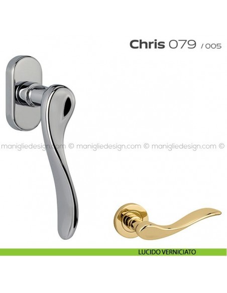 Maniglia per finestra martellina 079 Chris Reguitti lucido verniciato