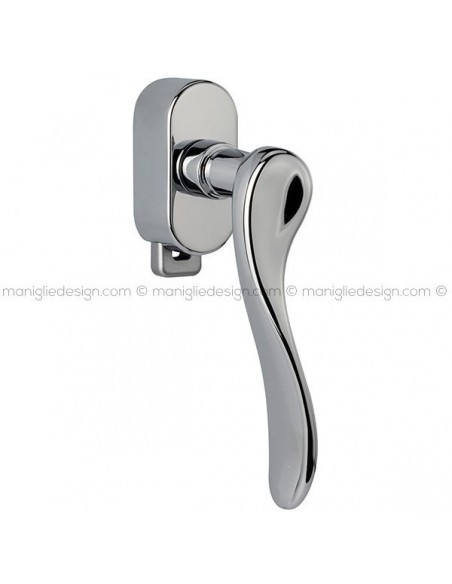 Maniglia per finestra DK con pulsante su placca 079 Chris Reguitti