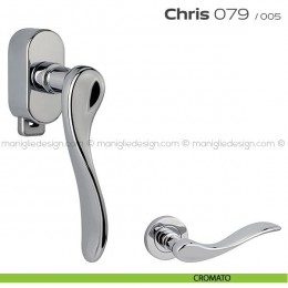 Maniglia per finestra DK con pulsante su placca 079 Chris Reguitti 2