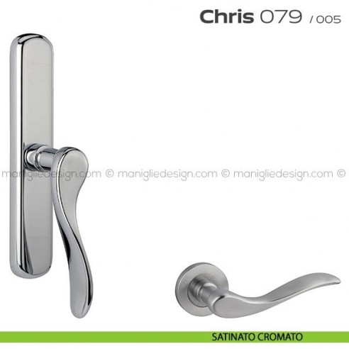 Maniglia per finestra cremonese 079 Chris Reguitti satinato cromato