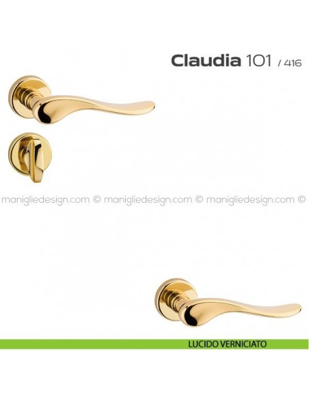 Maniglia per porta con nottolino 101 Claudia Reguitti lucido verniciato