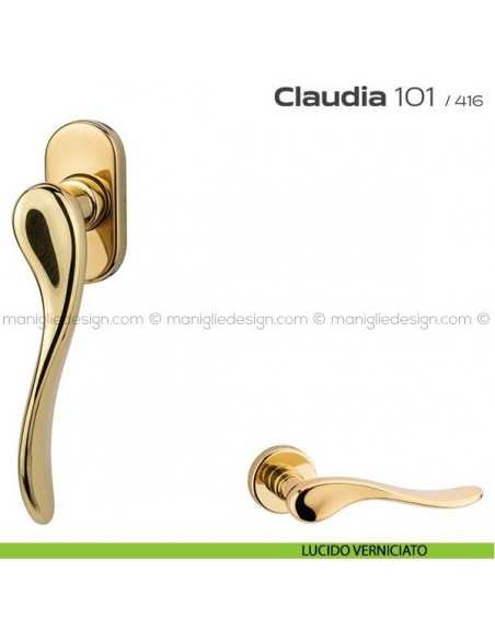 Maniglia martellina DK per finestra 101 Claudia Reguitti lucido verniciato