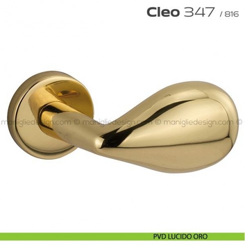 Maniglia per porta 347 Cleo Reguitti PVD lucido oro