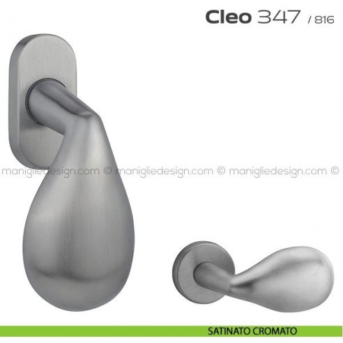 Maniglia per finestra martellina 347 Cleo Reguitti satinato cromato