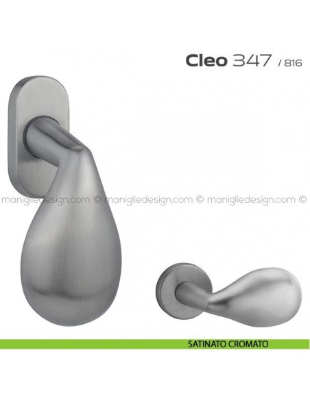 Maniglia per finestra martellina 347 Cleo Reguitti satinato cromato