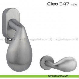Maniglia per finestra DK con pulsante su placca 347 Cleo Reguitti 2