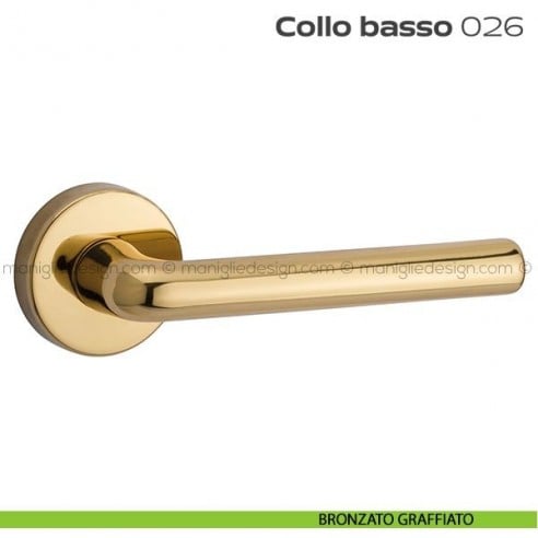 Maniglia per porta 26 Collo Basso Reguitti lucido verniciato