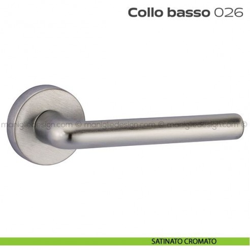 Maniglia per porta 26 Collo Basso Reguitti satinato cromato