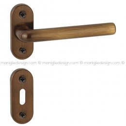 Maniglia per porta 26 Collo Basso Reguitti con rosetta ovale