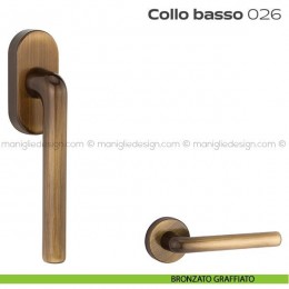 Maniglia per finestra martellina 26 Collo Basso Reguitti 2