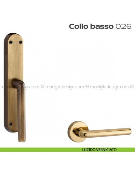 Maniglia per finestra cremonese 026 Collo Basso Reguitti lucido verniciato