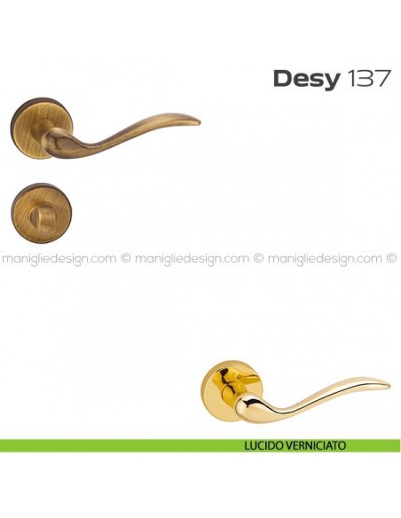 Maniglia per porta con nottolino 137 Desy Reguitti lucido verniciato