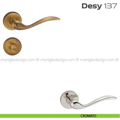 Maniglia per porta con nottolino 137 Desy Reguitti cromato