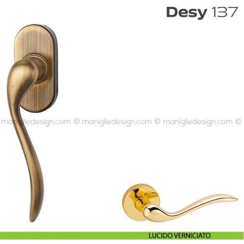 Maniglia martellina DK per finestra 137 Desy Reguitti lucido verniciato