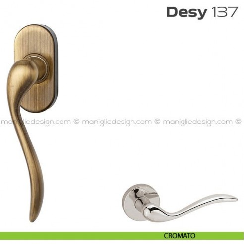 Maniglia martellina DK per finestra 137 Desy Reguitti cromato