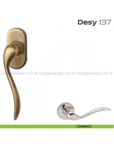 Maniglia martellina DK per finestra 137 Desy Reguitti cromato