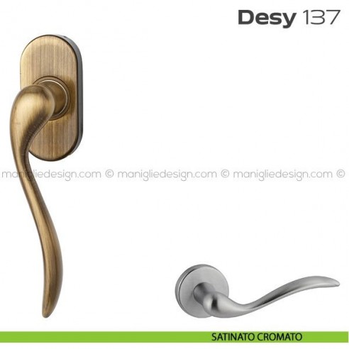 Maniglia martellina DK per finestra 137 Desy Reguitti satinato cromato