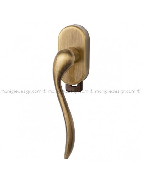 Maniglia per finestra DK con pulsante su placca 137 Desy Reguitti