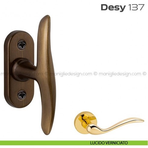 Maniglia per finestra martellina 347 Desy Reguitti lucido verniciato