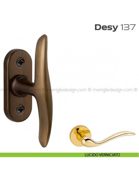 Maniglia per finestra martellina 347 Desy Reguitti lucido verniciato