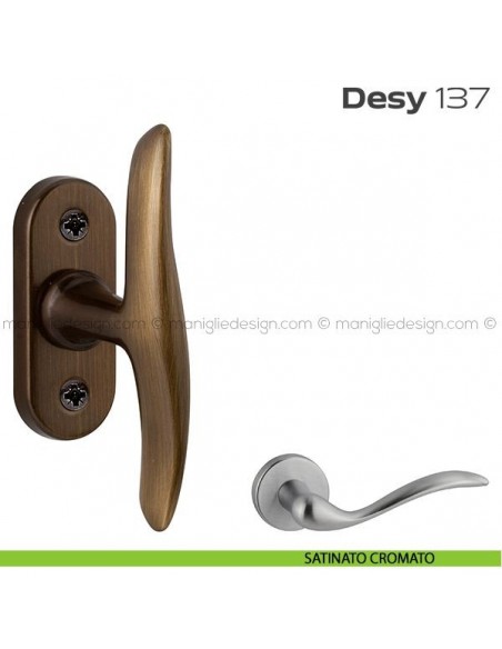 Maniglia per finestra martellina 347 Desy Reguitti satinato cromato