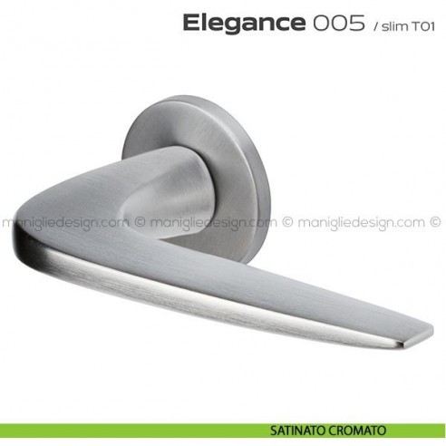 Maniglia per porta 005 Elegance Reguitti satinato cromato