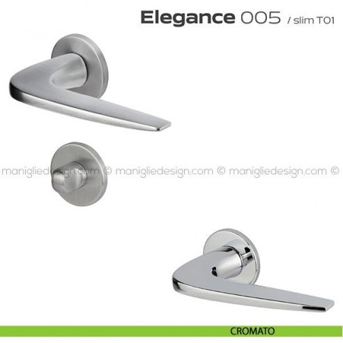 Maniglia per porta con nottolino 005 Elegance Reguitti cromato