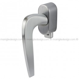 Maniglia per finestra DK con pulsante su placca 005 Elegance Reguitti