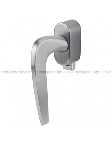 Maniglia per finestra DK con pulsante su placca 005 Elegance Reguitti