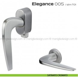 Maniglia per finestra DK con pulsante su placca 005 Elegance Reguitti 2
