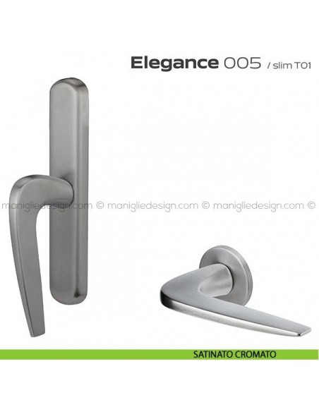 Maniglia per finestra cremonese 005 Elegance Reguitti satinato cromato