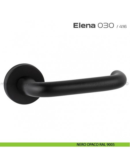 Maniglia per porta 030 Elena Reguitti nero opaco RAL 9005