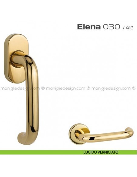 Maniglia per finestra martellina 030 Elena Reguitti lucido verniciato