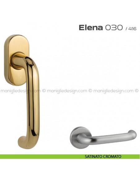 Maniglia per finestra martellina 030 Elena Reguitti cromato satinato
