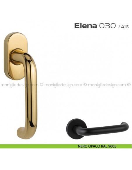 Maniglia per finestra martellina 030 Elena Reguitti nero opaco RAL 9005
