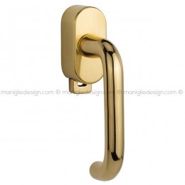 Maniglia per finestra DK con pulsante su placca 030 Elena Reguitti