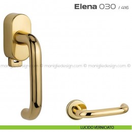 Maniglia per finestra DK con pulsante su placca 030 Elena Reguitti 2
