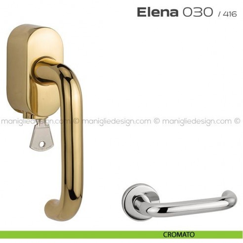 Maniglia per finestra martellina DK con chiave 030 Elena Reguitti cromato