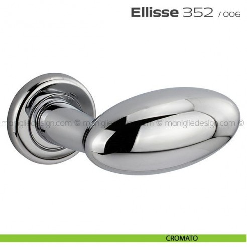 Maniglia per porta 352 Ellisse Reguitti con rosetta ad avvitare cromato