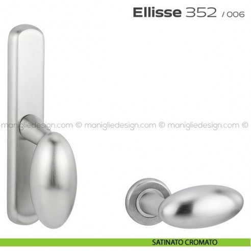 Maniglia per finestra cremonese 352 Ellisse Reguitti satinato cromato