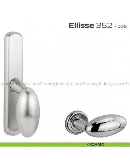 Maniglia per finestra cremonese 352 Ellisse Reguitti cromato