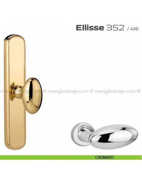 Maniglia cremonese per finestra Ellisse 352 Reguitti cromato