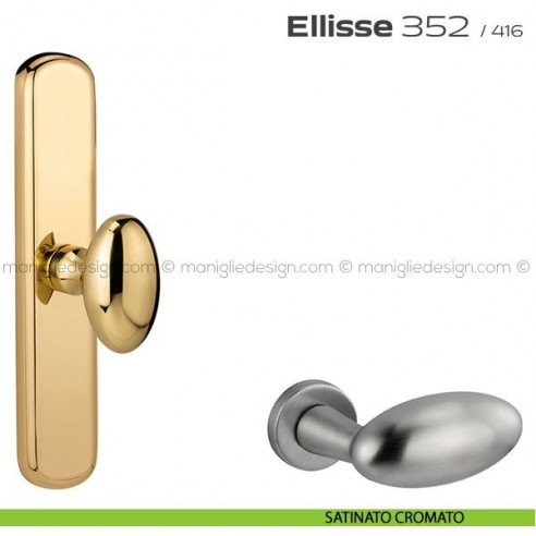 Maniglia cremonese per finestra Ellisse 352 Reguitti satinato cromato
