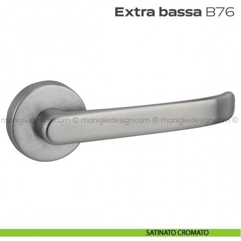 Maniglia ribassata per porta B76 Extra Bassa Reguitti satinato cromato