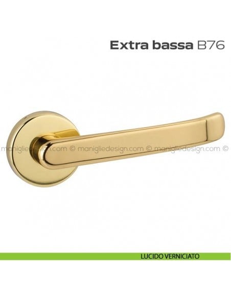 Maniglia ribassata per porta B76 Extra Bassa Reguitti lucido verniciato