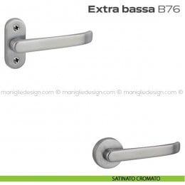 Maniglia per porta B76 Extra Bassa Reguitti con rosetta ovale 2