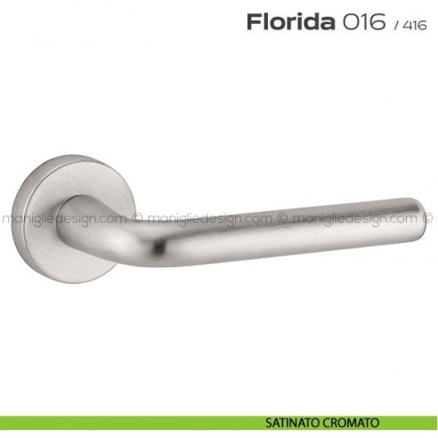 Maniglia per porta 016 Florida Reguitti satinato cromato